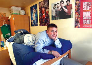 Dorm RA Marcus Nelson told his residents that as a freshman he used to live on this same dorm floor himself.